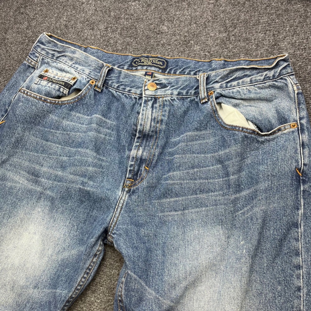 U.S. Polo Assn. Relaxed Straight Leg Workwear Blue Denim Jeans